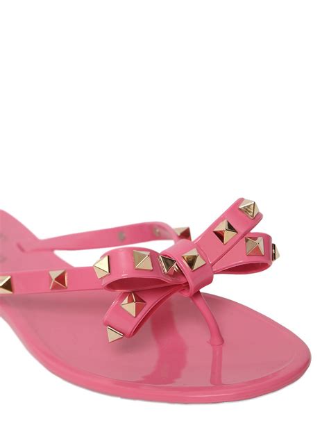 fake valentino bow flip flops